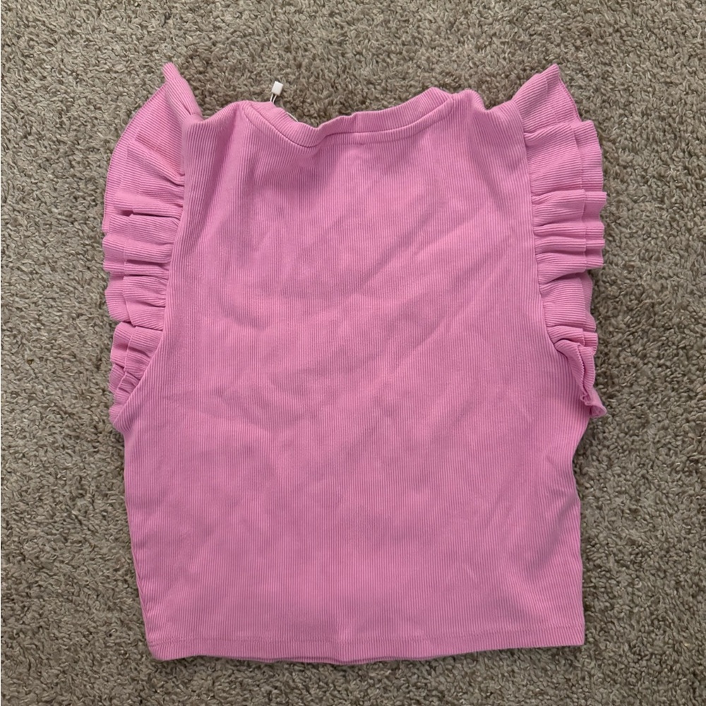 Zara Pink Ruffle Top - Picture 5 of 5